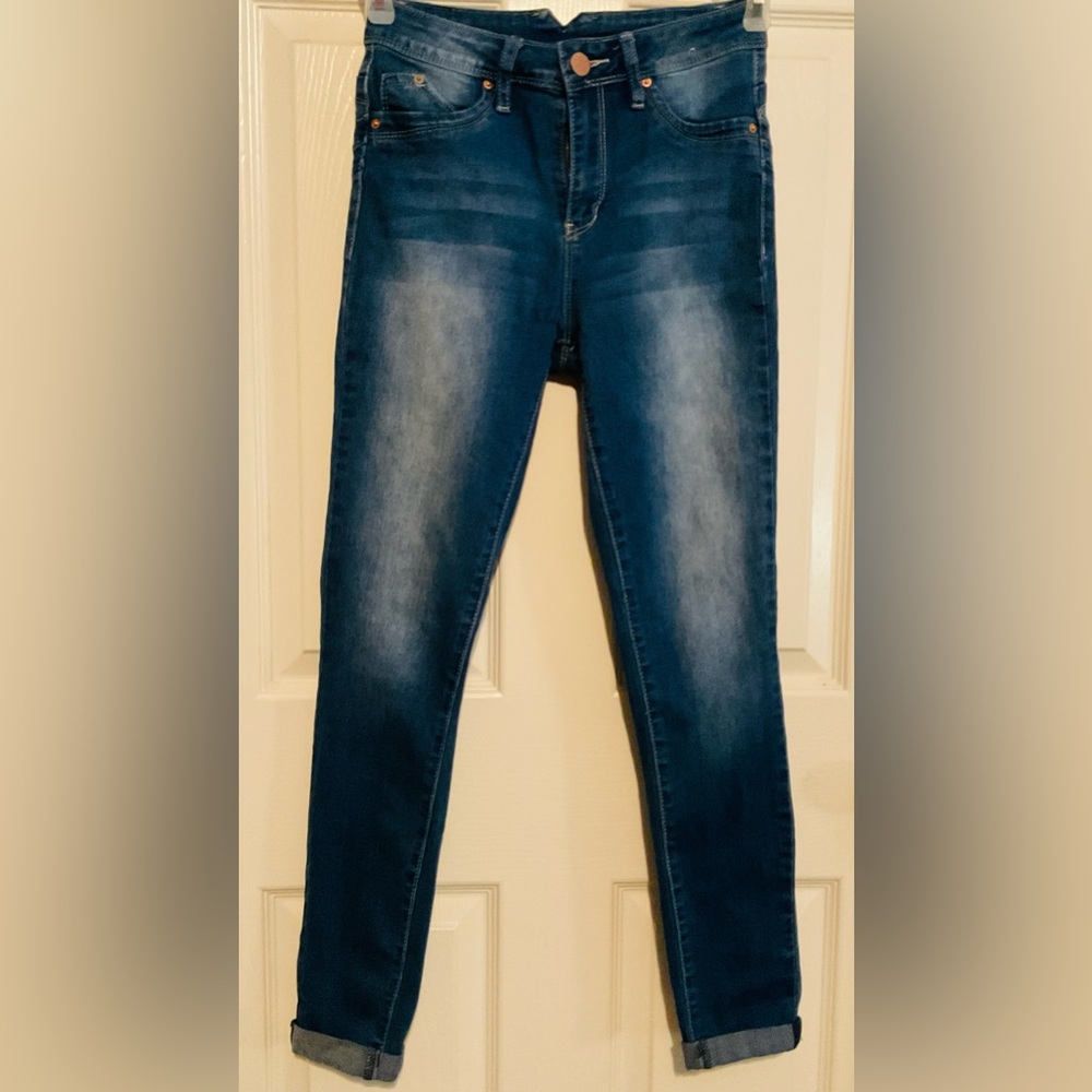 YMI Size 7 jeans. Distressed without holes.